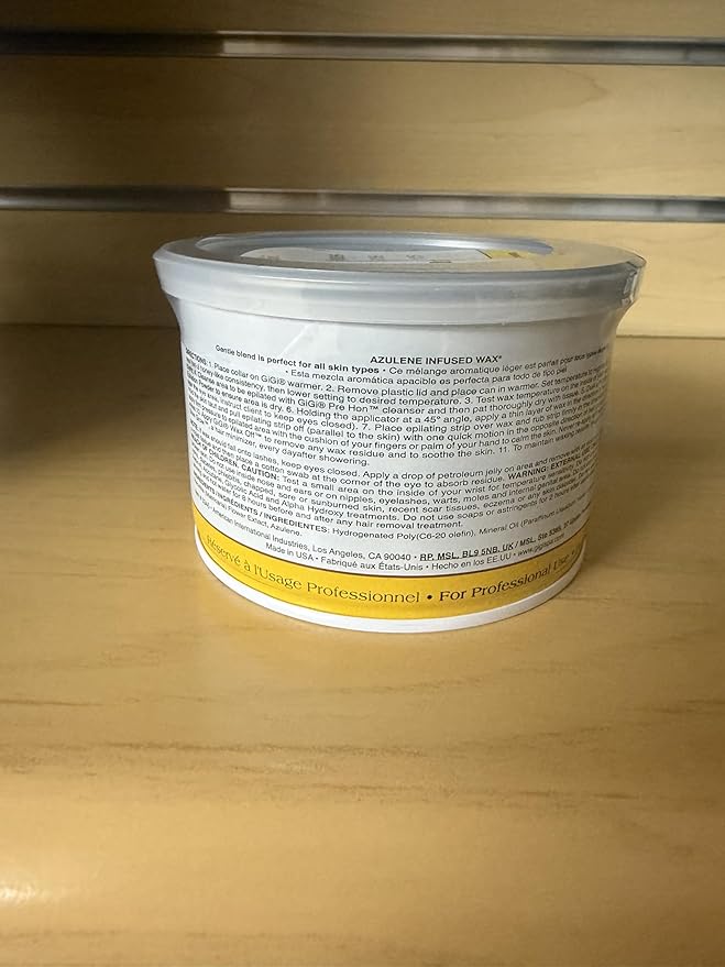 GiGi Azulene Soft Wax for Hair Removal - Soothing Full Body Wax for Normal Skin, 13 oz, 1 Pack