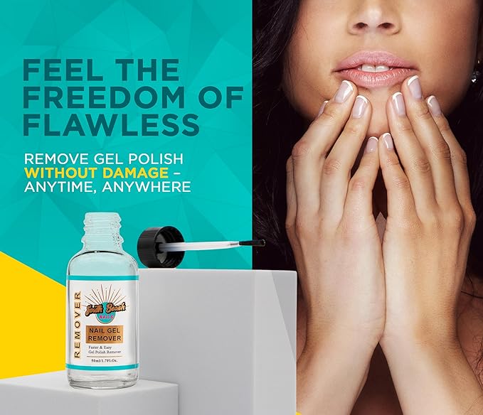 South Beach Nails Gel Nail Polish Remover 15ml – Professional Gel Nail Remover for Easy Peel Off – Acetone-Free Fast Gel Remover for Nails Soak Off – Nail Polish Remover for Gel Nails at Home Salon