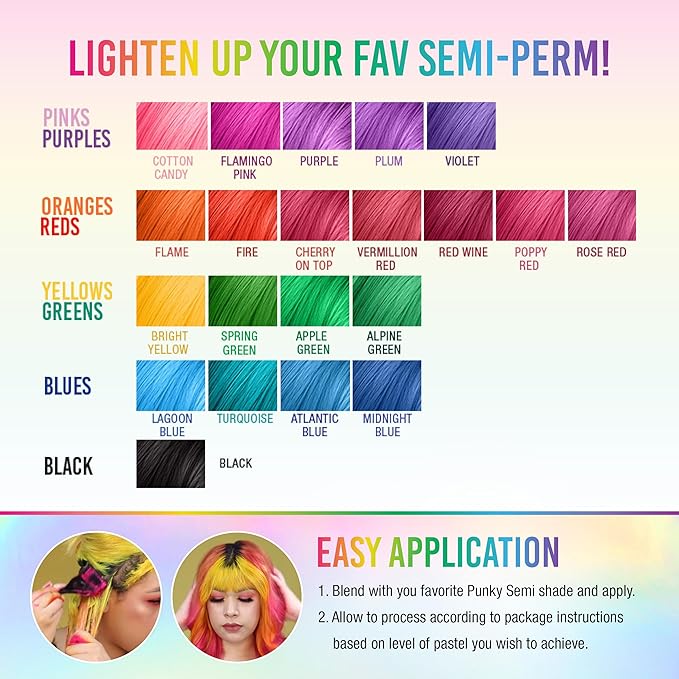Punky PastelFX Shade Adjustor Semi Permanent Hair Color - Vegan, Cruelty-Free Conditioning Hair Dye, Lasts Up to 35 Washes, 3.5 fl oz