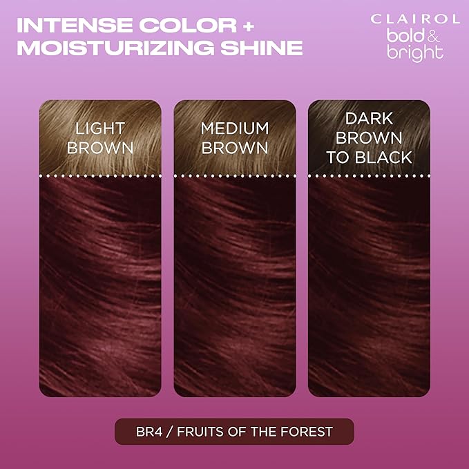 Clairol Bold & Bright Permanent Hair Dye, BR4 Fruits of the Forest Hair Color, Pack of 1