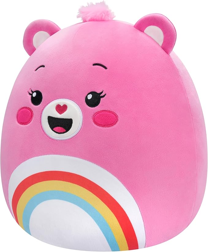 Squishmallows Original Care Bears 12in Cheer Bear – Official Jazwares Plush (Medium-Sized)