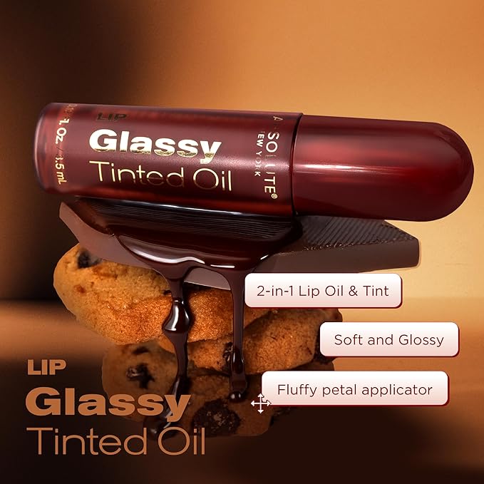 Absolute New York Dewy Water Lip and Cheek Tint, Glassy Tinted Lip Oil, with Vitamin E, Squalane and Jojoba Seed Oil (MLTN02 Coral Pop)