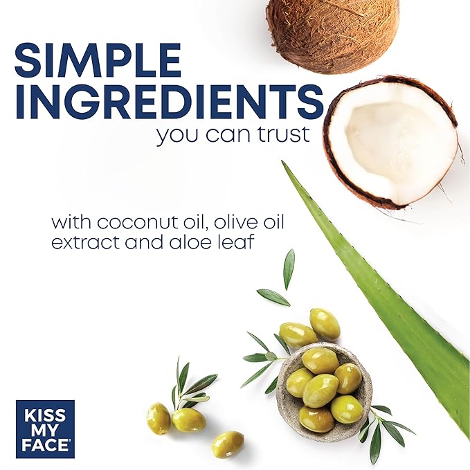 Kiss My Face Fragrance Free Moisture Shave, Cedarwood and Bergamot, 4 In 1 Shaving Cream, Cruelty Free And Vegan, With Added Olive Oil And Aloe Leaf Extract, Vitamin E Rich, 11 fl Oz, 4 Pack