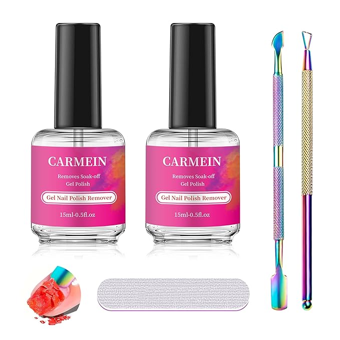 Gel Nail Polish Remover,Professional(2-pack), 15ml/0.5 fl oz, Liquid Formula, Paraben-free, For Natural and Long-lasting Gel Polish Removal for Nail.