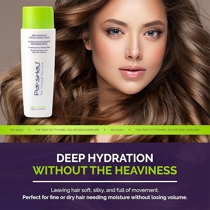 Pai-Shau Replenishing Cream Conditioner - Hydrating Conditioner For All Hair Types - 8.4 Fl Oz