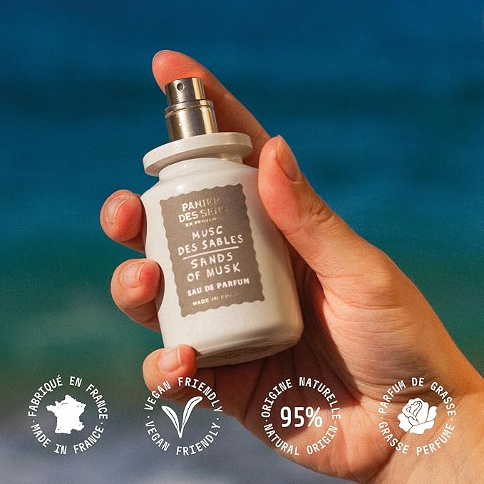 Panier des Sens - Sands of Musk Women Perfume 1.7 Floz – Floral, Musk Perfume - Daily Luxury Women's Fragrances - Eau de Parfum Crafted in Grasse, France - Gifts for Her - Elegant Packaging