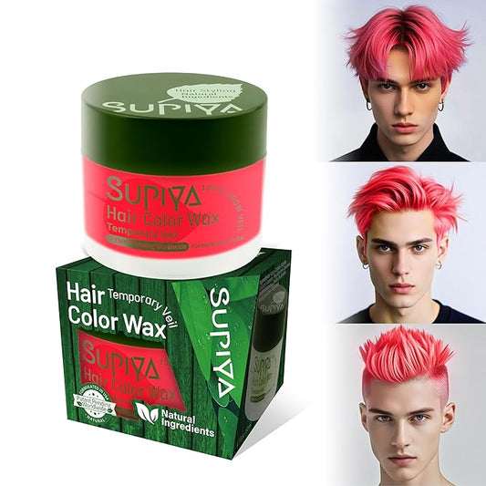 Temporary Hair Styling Color Wax, Green Blue Purple Red Hair Dye Color Wax Washable Natural Instant Hair Coloring Cream for DIY Hairstyle for Kids Men Women(Color #97W)