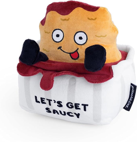 Punchkins Chicken Nugget Plushie - Let's Get Saucy Chicken Nugget Plush, Food Plush Toy for Gifting, Emotional Support Chicken Nuggets