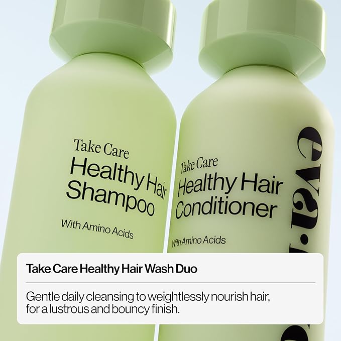 Eva NYC Gentle Daily Cleansing Shampoo and Conditioner Set - Weightless Healthy Hair with Amino Acids for Moisture + Shine - Removes Oil - Fine to Medium Hair - Lavender Scent - 10 fl oz (Pack of 2)