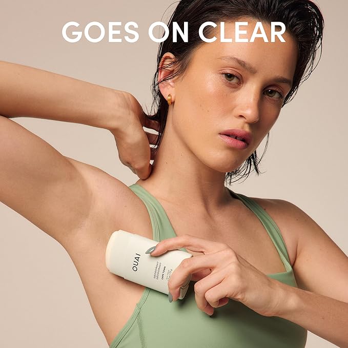 OUAI Aluminum Free Deodorant - Women's Deodorant with 24-Hour Odor Control & Invisible Application - Enriched with Notes of Wet Grass, Ginger, Basil & Green Fig - Cape Town (2.5 oz)