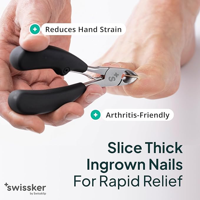 Swissker by Swissklip Toenail Clippers | Heavy Duty Toe Nail Clippers I Toenail Clippers for Thick Nails I Big Toe Nail Clippers for Thick Toenails I Heavy Duty Nail Clippers for Thick Nail