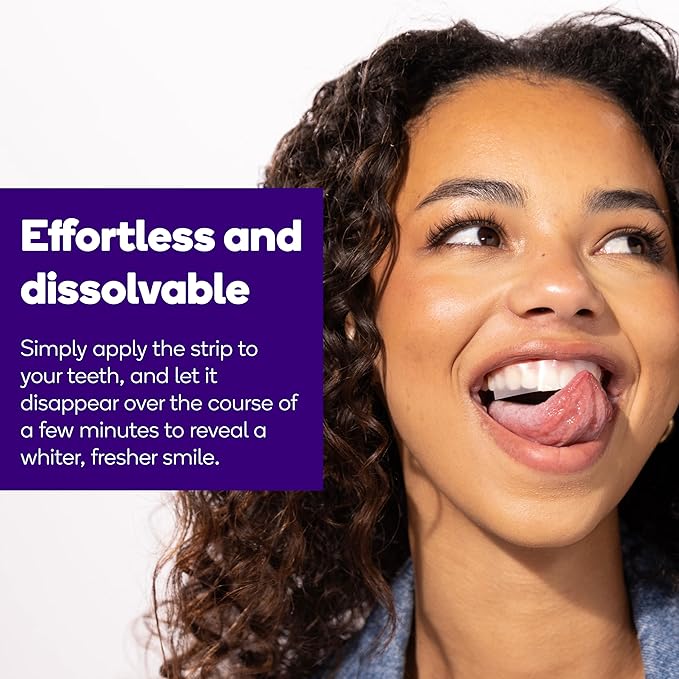 Burst Teeth Whitening Breath Strips (Polar Mint/4 Pack) | Kills 93% of Bad Mouth Germs | Up to 4 Shades Whiter in One Use | Easy to Apply/Quick Dissolving