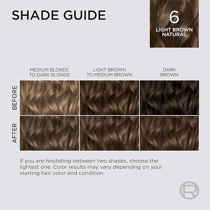 L'Oreal Paris Colorsonic Permanent Hair Dye Cartridge, Vibrant Hair Color for Root Touch Up, Gray Coverage or All Over Color in just 5 Minutes, 6 Light Natural Brown (Coloring Device Sold Separately)