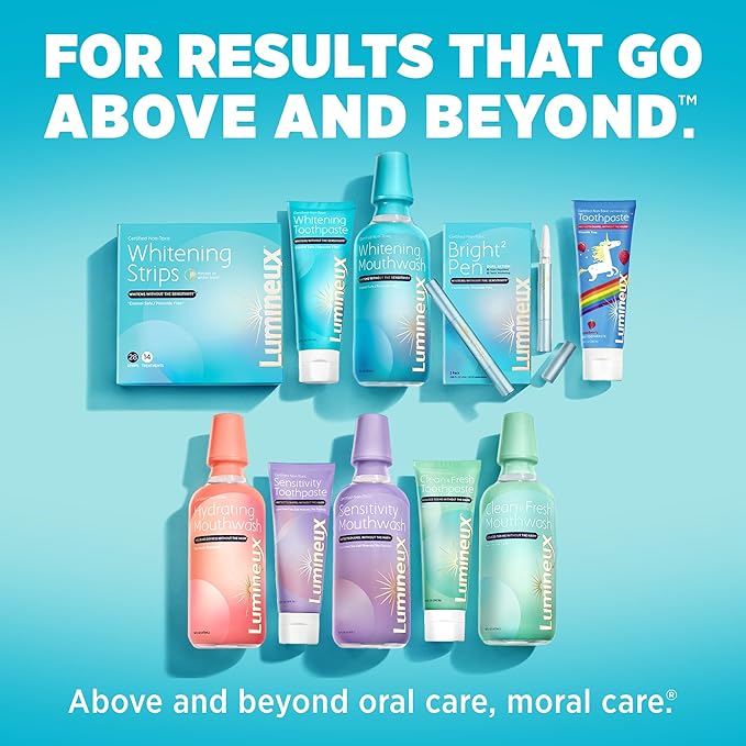 Lumineux Teeth Whitening Strips Kit - 9 Treatments - Peroxide Free - Enamel Safe for Whiter Teeth - Whitening Without The Sensitivity - Dentist Formulated - Sensitivity Free