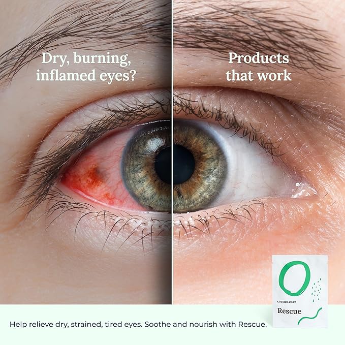 CorneaCare Rescue: Hydrogel Self Cooling Compress | Cold Eye Masks for Puffy Eyes | Self Cooling Eye Compress for Fast Relief | Travel Ready | 12 Count