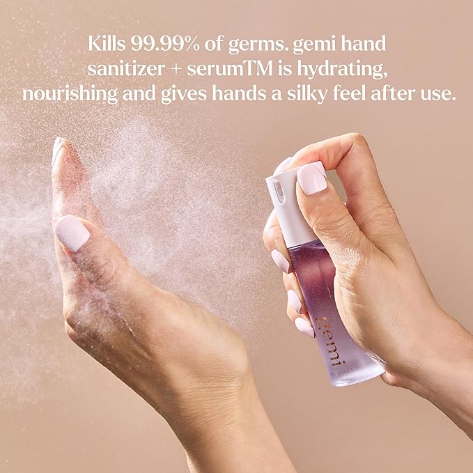 Hand Sanitizer + Serum™ | Elysium | Hydrating K-Beauty Formula with Centella, Vitamin B5 & Green Tea | Kills 99.9% of Germs | Fresh Scent with Lavender, Geranium & White Musk | 650 Sprays