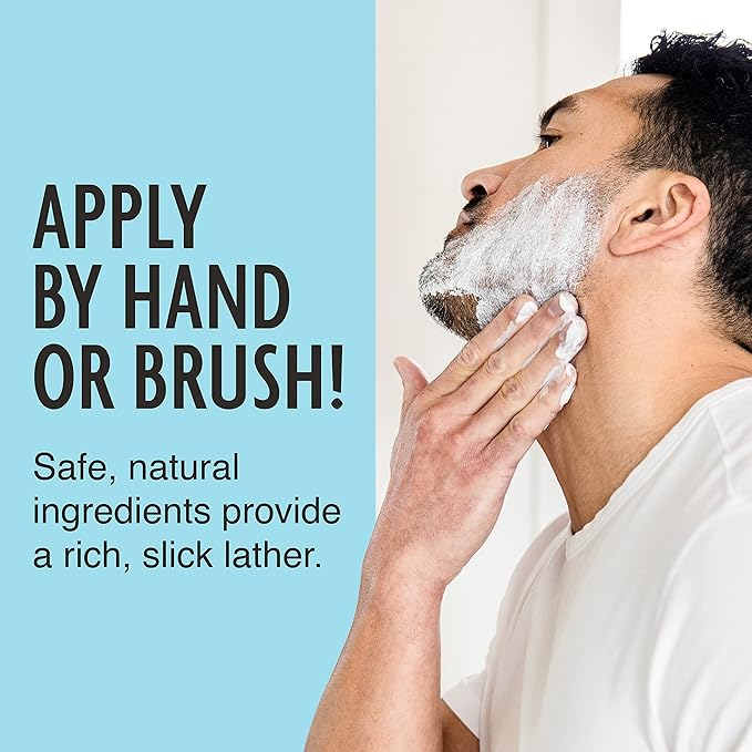 Pacific Shaving Company Clean Shaving Cream - Shea Butter + Vitamin E Shave Cream for Hydrated Sensitive Skin - Clean Formula for a Smooth, Anti-Redness + Irritation-Free Shave Cream (7 Oz)