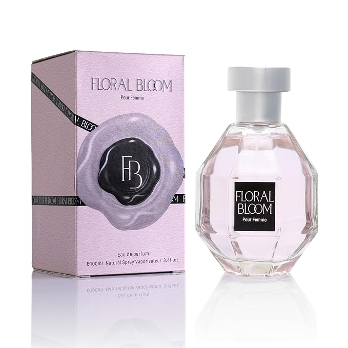 Floral Bloom for Women Eau De Parfum- Oriental Floral Fragrance - Top Notes of Bergamot, Osmanthus & Tea - Mid Tone of Orchid & Jasmine - Base of Patchouli, Musk & Vanilla - Elegant 100ml Bottle