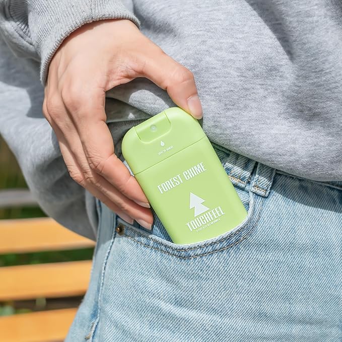 Power Mist Hand Sanitizer Spray, Scented Hydrating Hand Sanitizers Travel Size Refillable, Pocket Portable 3-Pack (Forest Chime) 0.93Fl Oz 460-Sprays Each