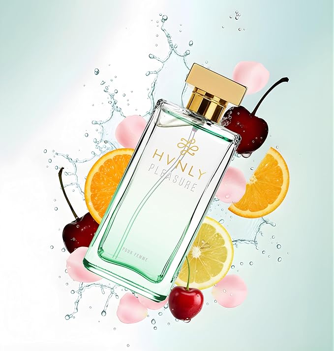 HVNLY Pleasure EDP | Perfume For Women | An Ideal Gift | Long Lasting Premium Fruity Floral Fragrance | Cherry, Strawberry,Patchouli | Best For Night Out & Casual Wear | 3.4 fl.oz