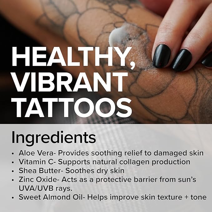 Tattoo Care Bundle Kit (3-Piece) Repair Soothing Gel, Enhance Balm & Defend SPF 30 Sunscreen - Full Coverage Tattoo Care Kit for New & Current Tattoos