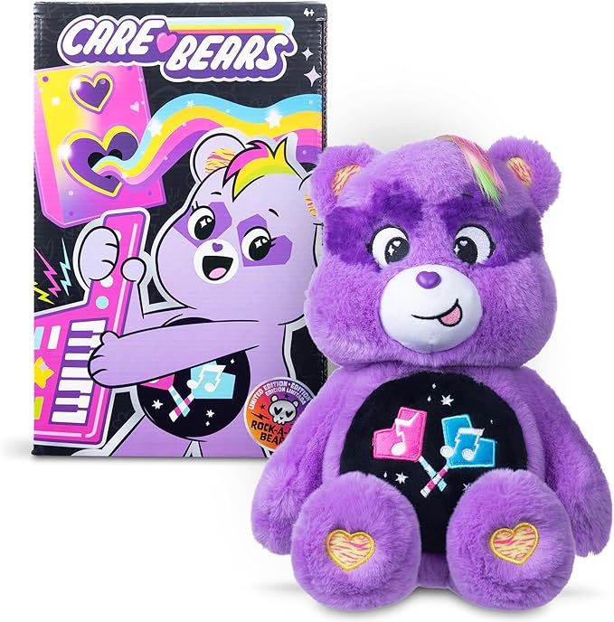 Care Bears - 14" Rock Theme - Medium Size Plush - Share Bear