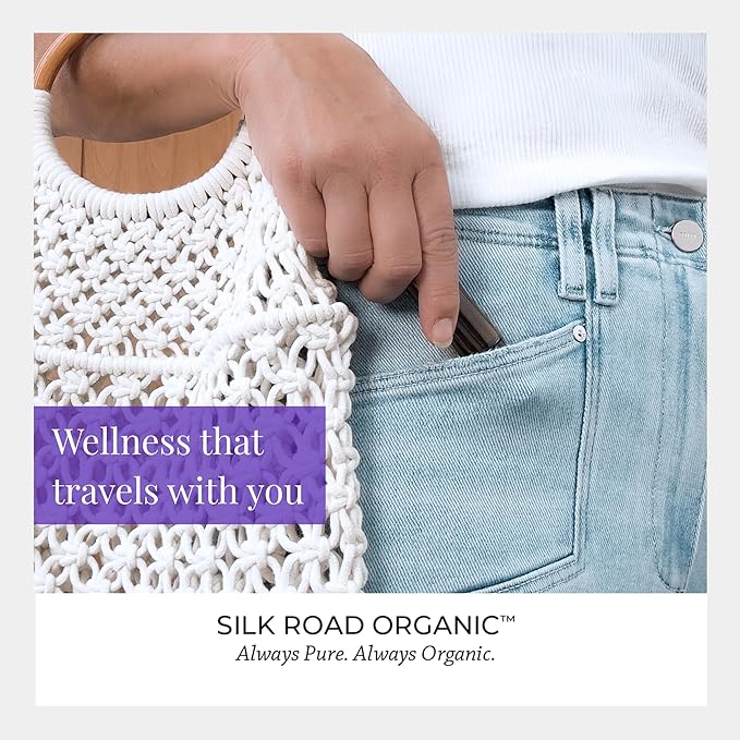 Silk Road Organic Lavender Essential Oil Roll On, USDA Certified, Calming, Relaxation & Sleep - 10 ml Aromatherapy Roller