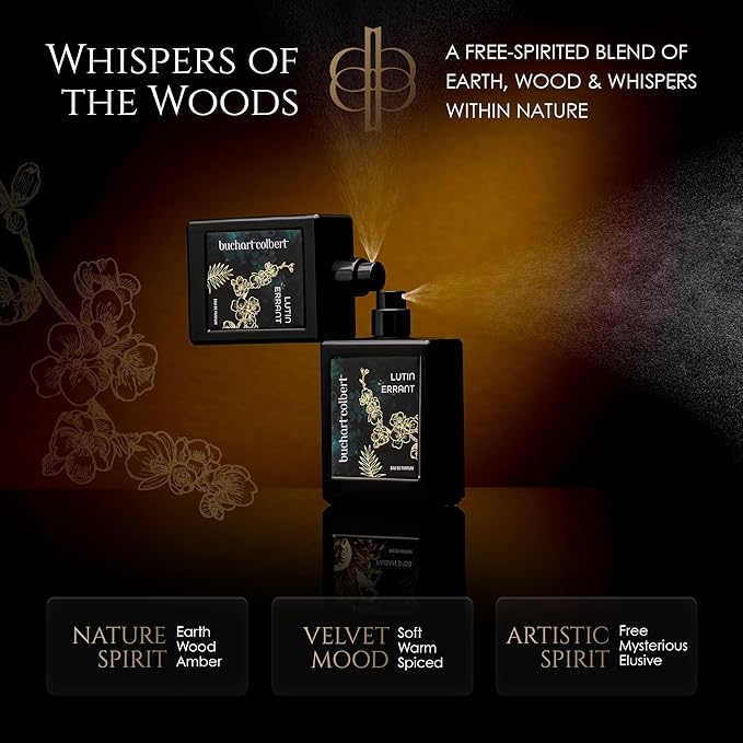 Lutin Errant Fragrance 50mL – Niche Eau de Parfum – Dry Woods, Coconut & Amber Perfume for Men & Women with White Musk & an Earthy Mushroom Heart