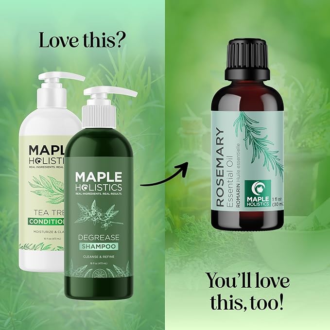 Shampoo and Conditioner for Oily Hair and Scalp - Sulfate and Paraben Free Shampoo and Conditioner Set for Oily Hair with Deep Cleansing Tea Tree Oil - Vegan Color Safe & Cruelty Free (16 Fl Oz)