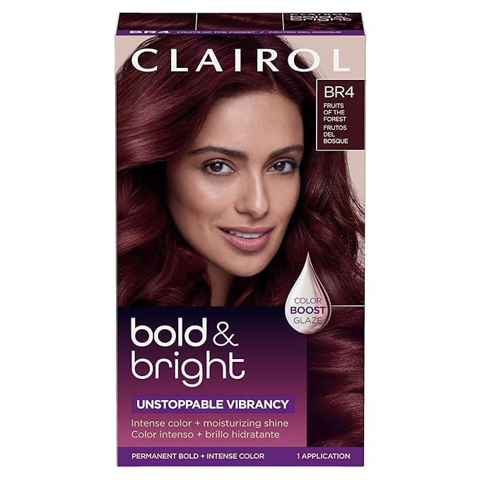 Clairol Bold & Bright Permanent Hair Dye, BR4 Fruits of the Forest Hair Color, Pack of 1
