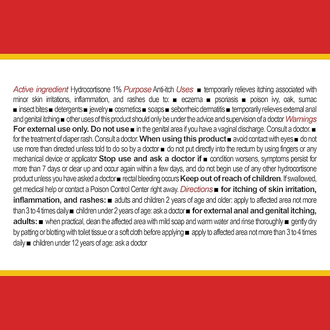 Berkley Jensen Maximum Strength Anti-Itch Cream (4 oz.), with Calming Aloe Vera, 1% Hydrocortisone Itch Relief for Eczema, Psoriasis, Bug Bites, Poison Ivy, Oak and Sumac, 2 oz. Tube (Pack of 2)