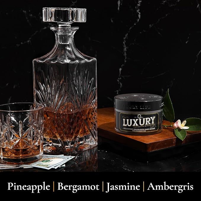 LUXURY LIFE BUTTER - Irresistibly Scented Body Butter with Hyaluronic Acid for Ultimate Moisture. Hydrates for a Non-Greasy Glamorous Glow (Presidential, Fresh Attraction, Luxury 5 oz)