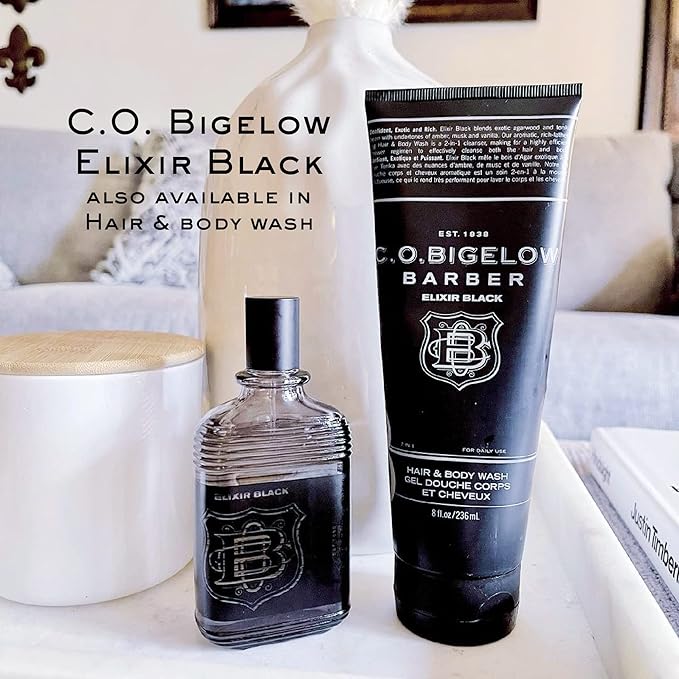 C.O. Bigelow Elixir Black Cologne for Men, Musk & Vanilla Fragrance, Long Lasting Men's Cologne, Elixir Perfume for Men, 2.5 Fl Oz