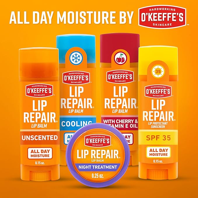 O'Keeffe's Lip Repair SPF 35 Lip Balm - Stick (1 Pack) - Sun-Safe Moisturizer for Extremely Cracked, Dry Lips