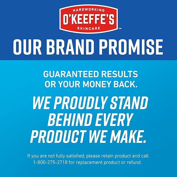 O'Keeffe's for Healthy Feet Foot Cream - 3 oz Travel Size Tube (1 Pack) - Guaranteed Relief for Extremely Cracked, Dry Feet, Repairing Skincare, Instantly Boosts and Retains Moisture Levels