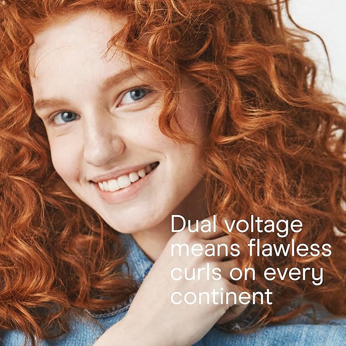 Conair Double Ceramic Long Barrel 1-Inch Curling Iron, Extra-Long Barrel Creates Classic Curls to Loose Waves, Hair Curler for Use on Most Hair Lengths, White/Rose Gold