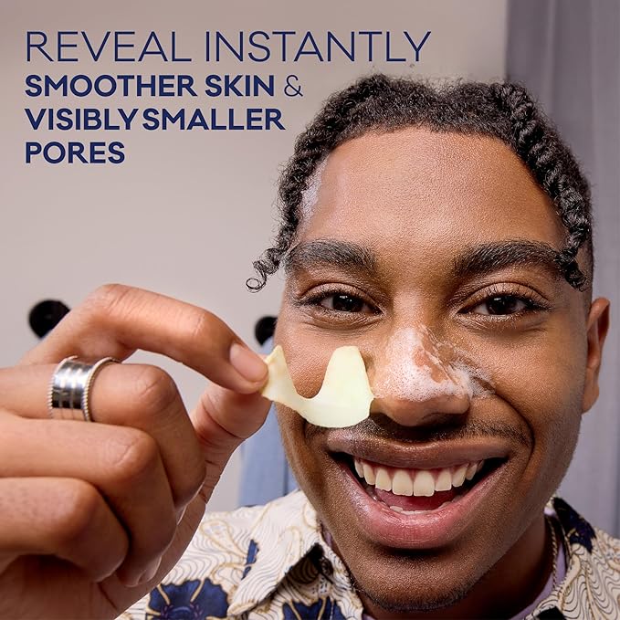 Bioré Pore Refining Bubbling Nose Mask, Glycolic Acid and Hyaluronic Acid Exfoliant for Face, Pore Cleansing Mask, 8 Ct