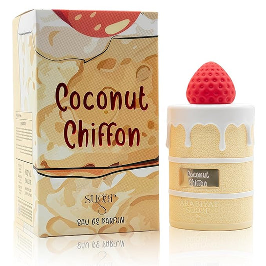 Coconut Chiffon Eau de Parfum for Women - Long-Lasting 100ml Original Gourmand Cologne, Creamy Coconut & Vanilla Fragrances for Women | Arabian Perfume Inspiration