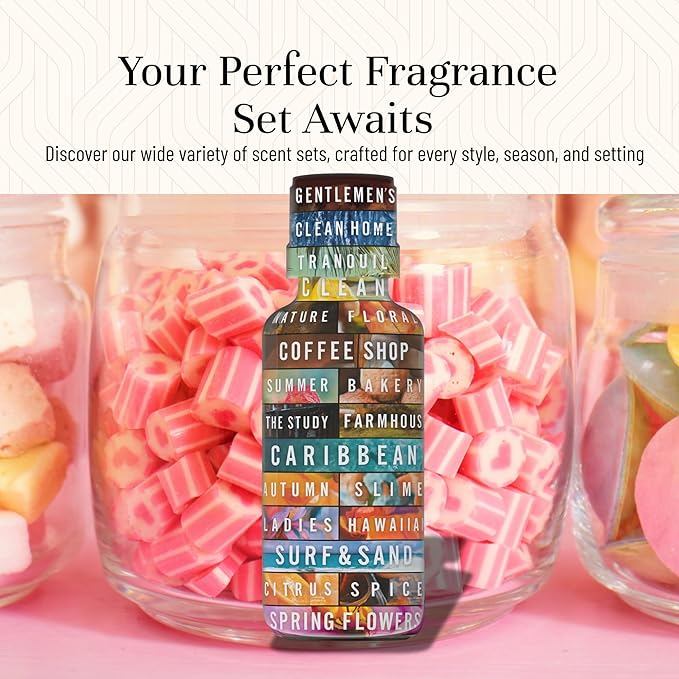 P&J Trading Fragrance Oil Slime Set | Bubble Gum, Cotton Candy, Cupcake, Strawberry Lemonade, Cola, Marshmallow Candle Scents for Candle Making, Freshie Scents, Soap Making, Diffuser Oil Scents