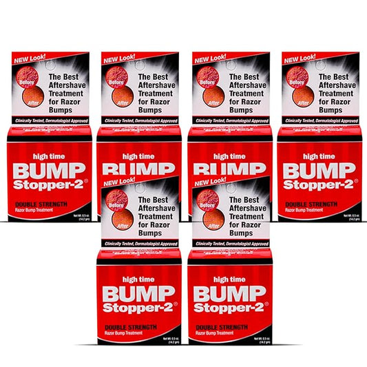 Bump Stopper 2 Double Strength Razor Bump Treatment | Formulated to Relieve Razor Burn | Eliminates Ingrown Hairs | Aftershave For Men - 0.5 OZ (6 Pack)
