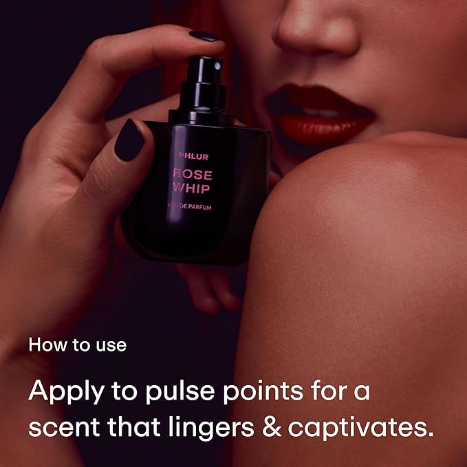 PHLUR Rose Whip Eau de Parfum - Full Size Perfume - Fruity Floral Perfume with Rose, Black Currant, Pink Pepper, Nutmeg, Cashmere Wood & Musk (50mL)