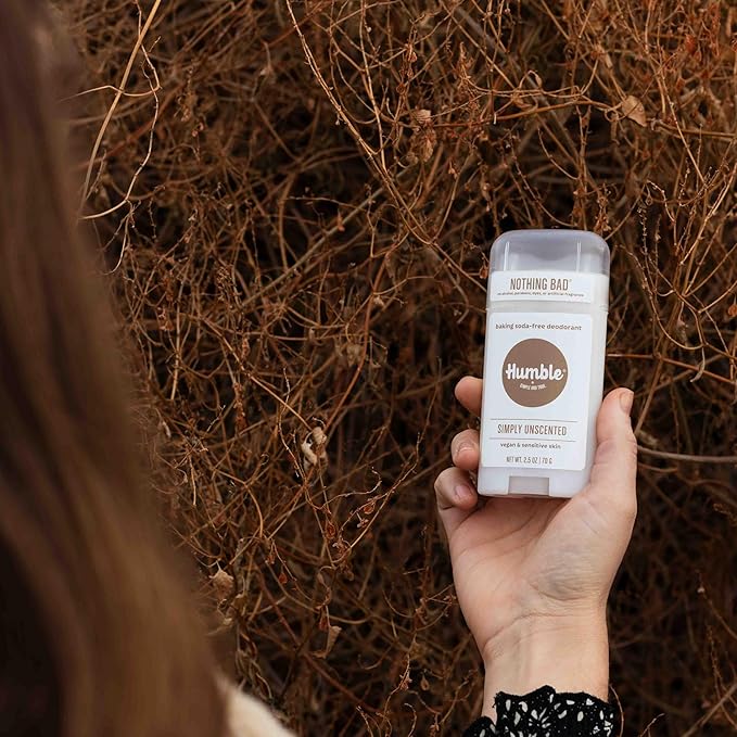 HUMBLE BRANDS Aluminum-Free Deodorant, Vegan and Cruelty- free, Formulated for Sensitive Skin, Simply Unscented, 2.5 Ounce (Pack of 3)