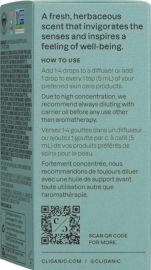 Cliganic USDA Organic Eucalyptus Essential Oil, 100% Pure | Natural Aromatherapy Oil for Diffuser Steam Distilled | Non-GMO Verified (Packaging May Vary)