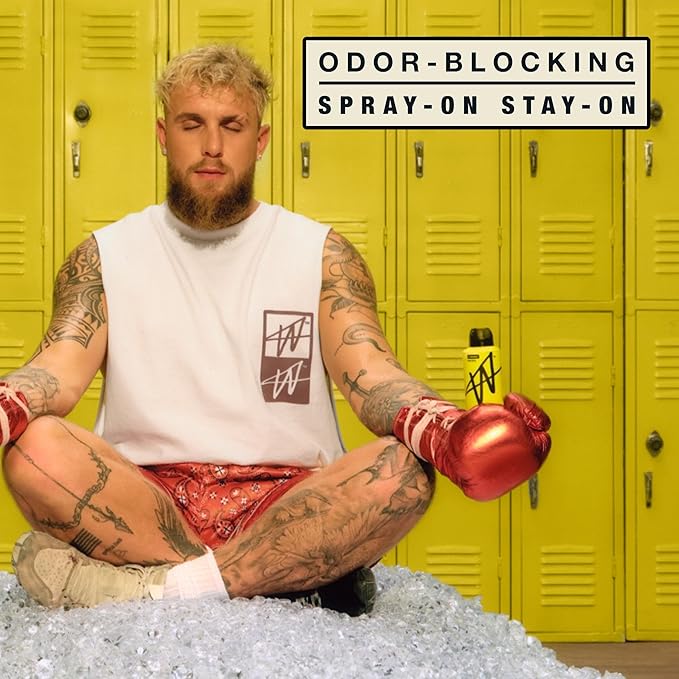 W By Jake Paul Body Spray for Men, Odor Blocking, Body Deodorant, Long Lasting Protection, Original, 3.4 fl oz (Pack of 3)