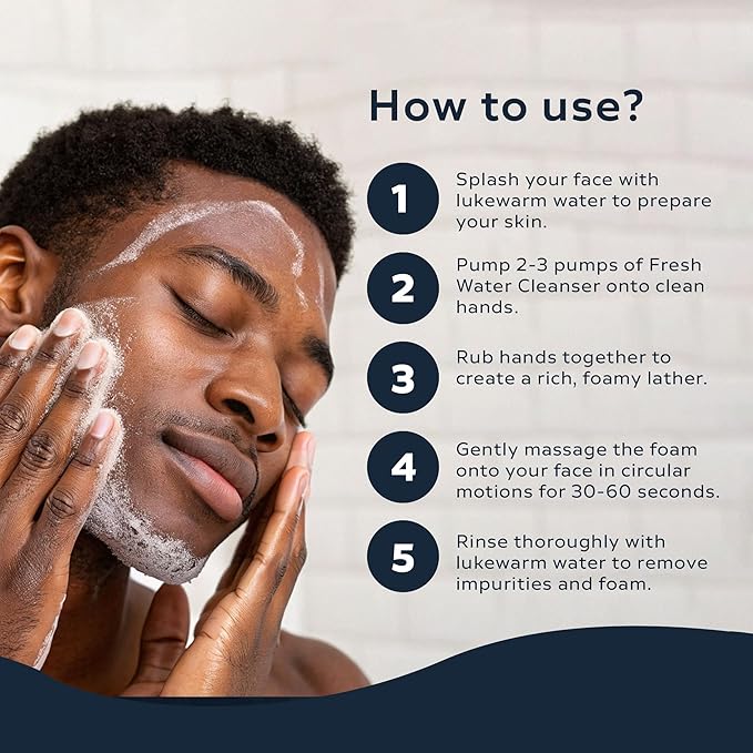 Neptune Fresh Water Cleanser 4 Fl Oz | A Lightweight Gel Foam Face Cleanser That Removes Dirt & Oil. Hydrates & Refreshes Skin with 100% Natural, EWG Verified Ingredients. Perfect for everyday use