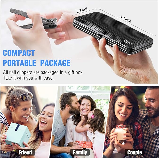 Manicure Pedicure Kit Nail Clippers Set 18 in 1 High Precision Stainless Steel Cutter File Sharp Scissors for Men & Women Fingernails & Toenails Vibrissac Scissors with Stylish Case (black&red_8in1)