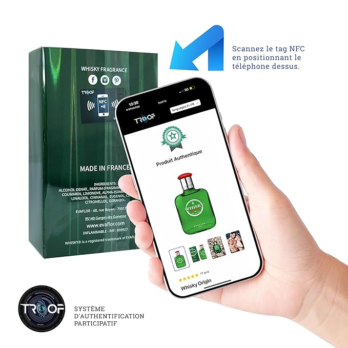 EVAFLORPARIS WHISKY ORIGIN Eau de Toilette for Men – Bold and Timeless Scent – Fresh Citrus and Warm Spices over a Woody Base – Long Lasting Fragrance – Made in France 3.4 Fl Oz