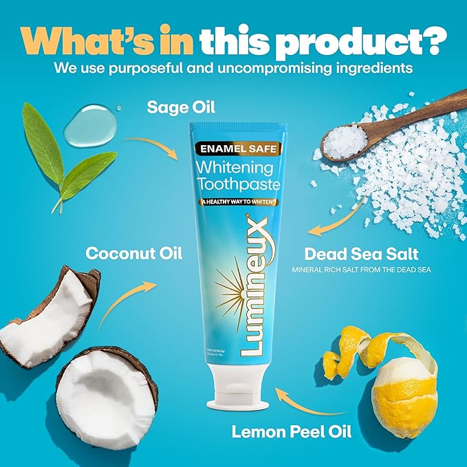 Lumineux Ultimate Whitening Kit Bundle - Contains Toothpaste, Mouthwash, Strips and Whitening Pen - Enamel Safe and Clinically Proven to Whiten Without The Sensitivity - Removes Coffee and Tea Stains