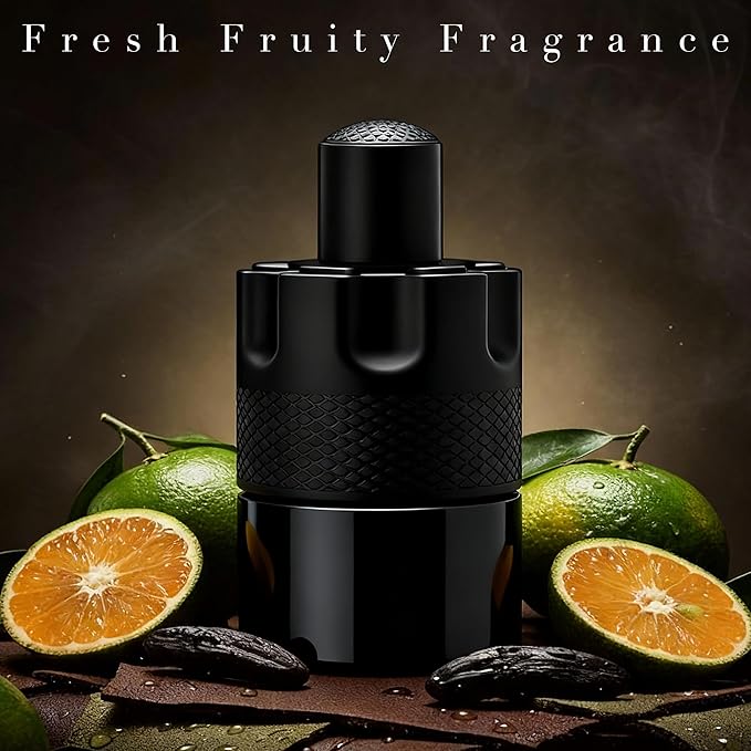 AZURA NOIR-INTENSE Long-Lasting Cologne for Men | Fresh Citrus & Woody Scent | Eau de Toilette 100ml Spray | Day to Night Fragrance