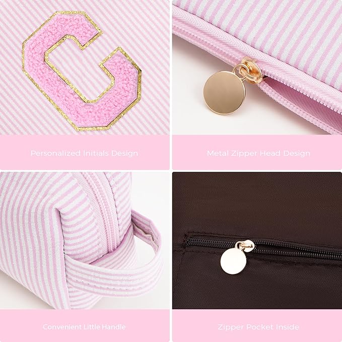 Customized Mothers Day Gifts - Birthday Gift for Mom,Gifts From Daughter,Mother in Law Gifts,Mama Gift Idea,Makeup Bag Set Cosmetic Bag - Pink,C